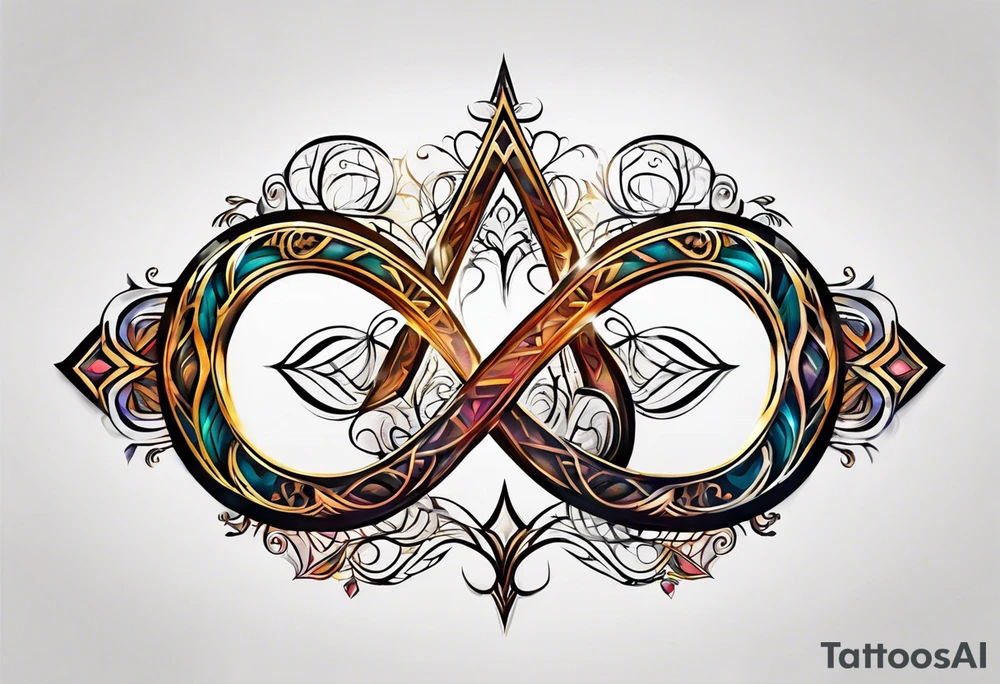 Infinity symbol with Roman numbers tattoo idea