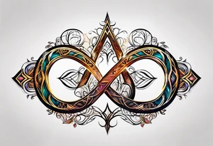 Infinity symbol with Roman numbers tattoo idea