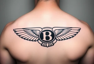 The Bentley symbol.with clouds in the background tattoo idea