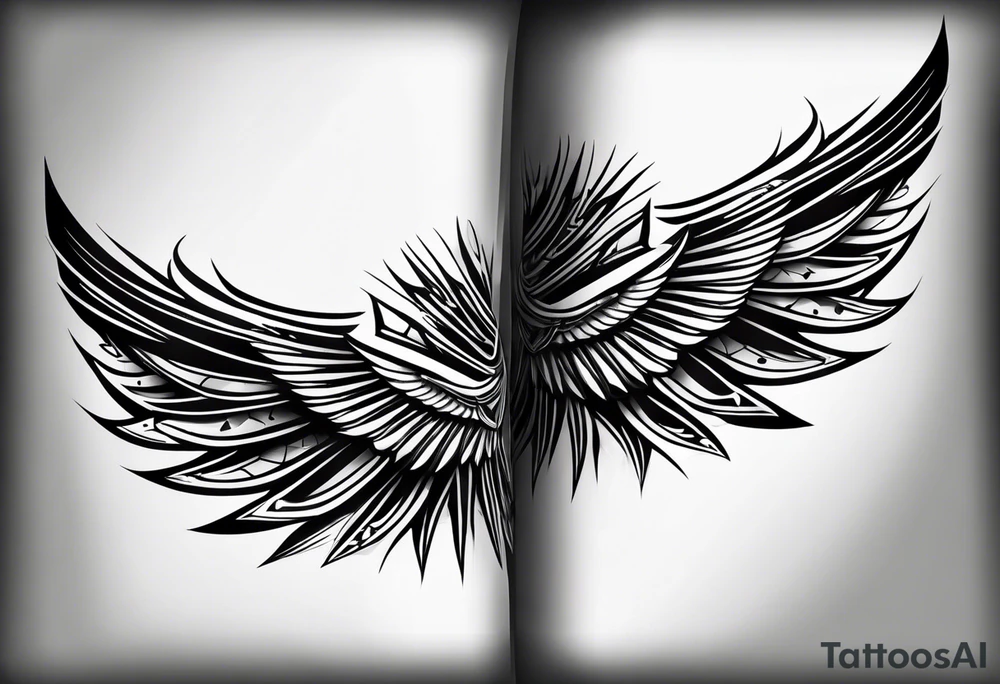 forearm tattoo
tribal wing tattoo idea