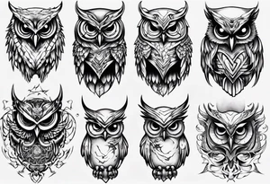 Demonic Owl tattoo idea