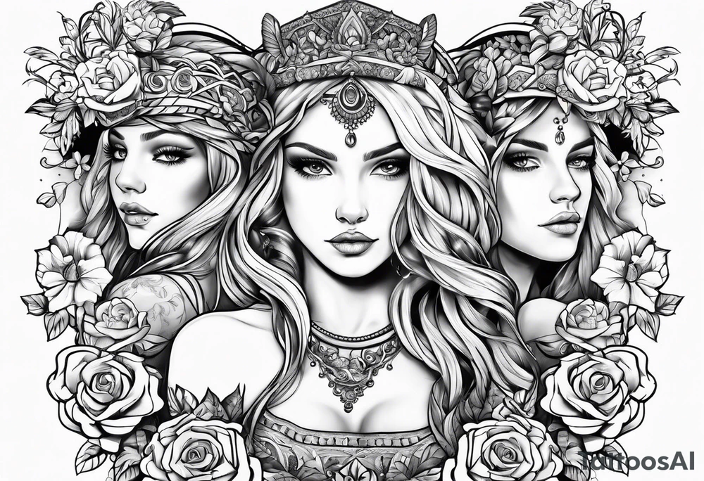 A tattoo representing my children, Heidi, Leo and Florence tattoo idea