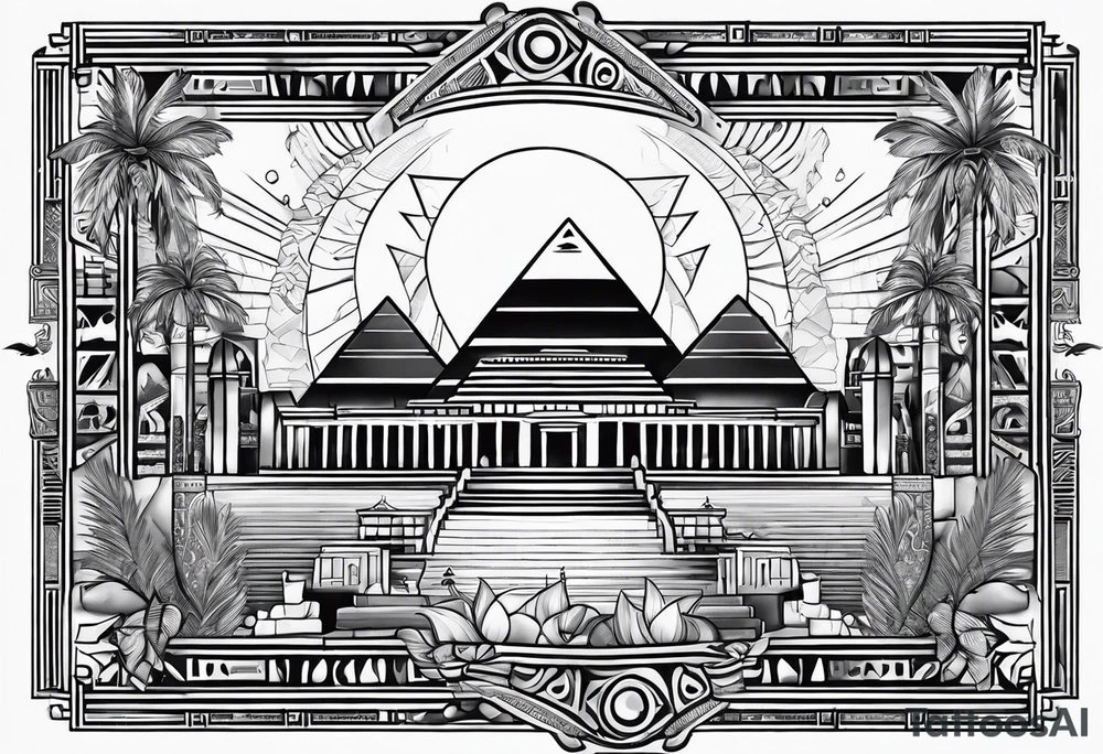 egyptian theme tattoo idea