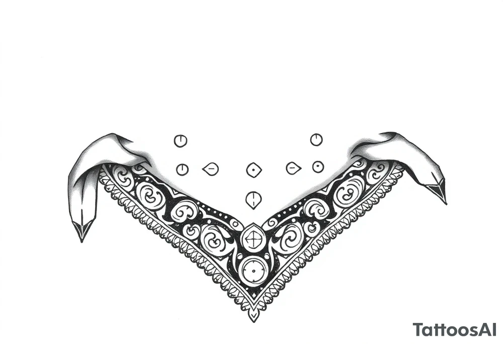 Bandana pattern tattoo idea