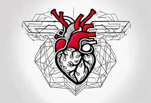 human heart to brain connection tattoo idea
