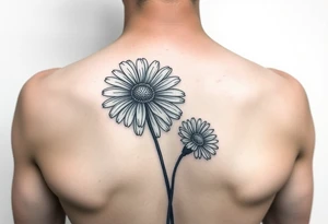Daisies in color tattoo idea