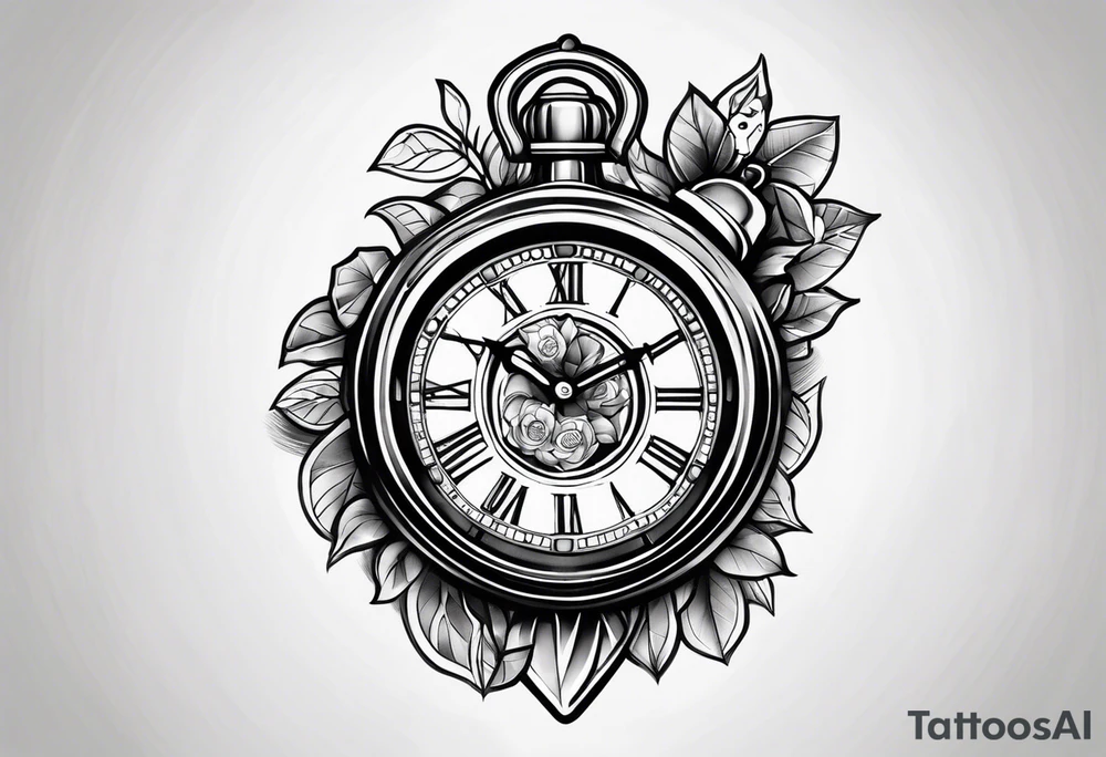 Grenade and clock tattoo idea