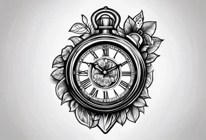 Grenade and clock tattoo idea
