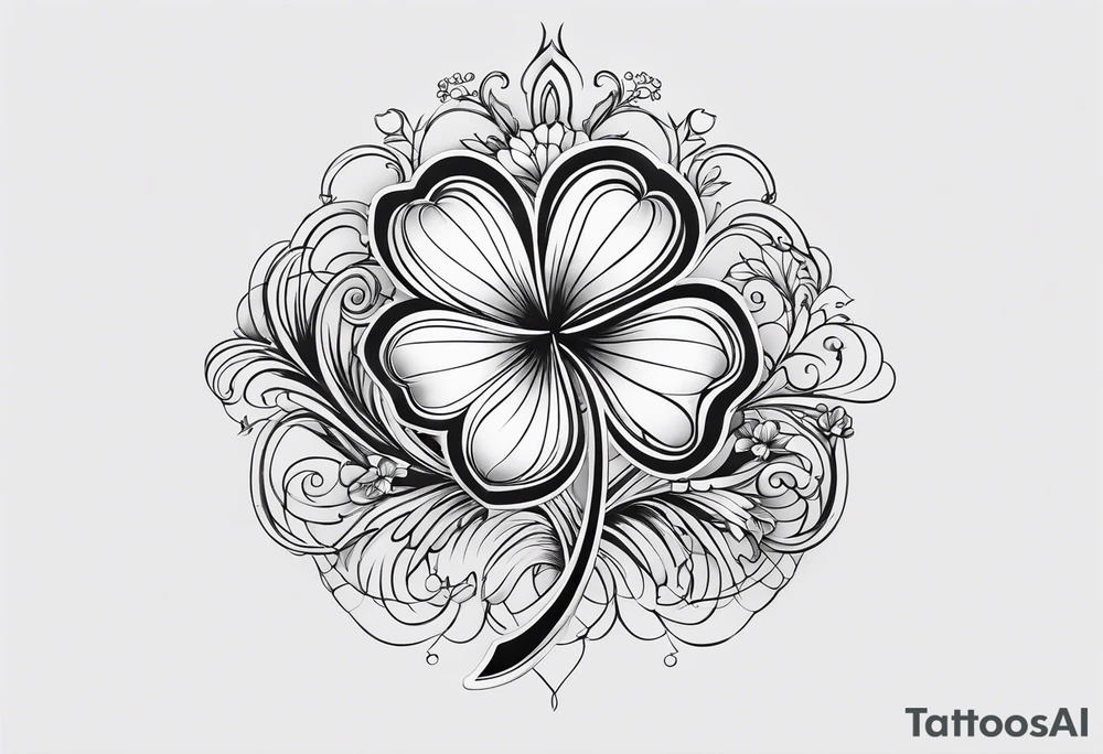 A clover with the Name mama tattoo idea