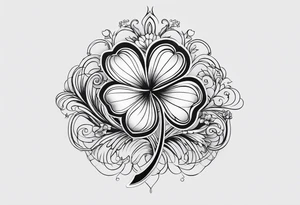 A clover with the Name mama tattoo idea