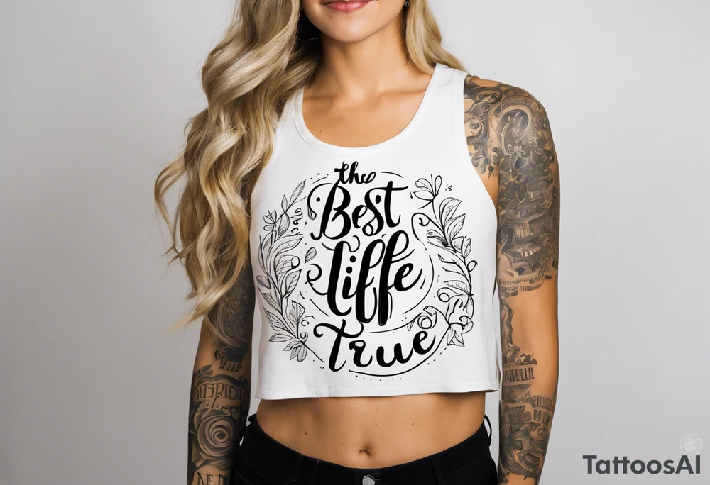 The best things in life are true tattoo idea