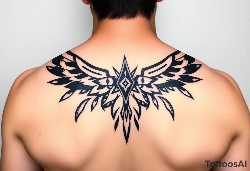 Native cherokee tribal for shoulder tattoo idea