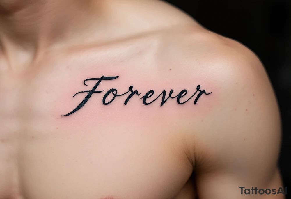 "Forever" formed from black feathers, gently falling into the shape of an infinity loop. tattoo idea
