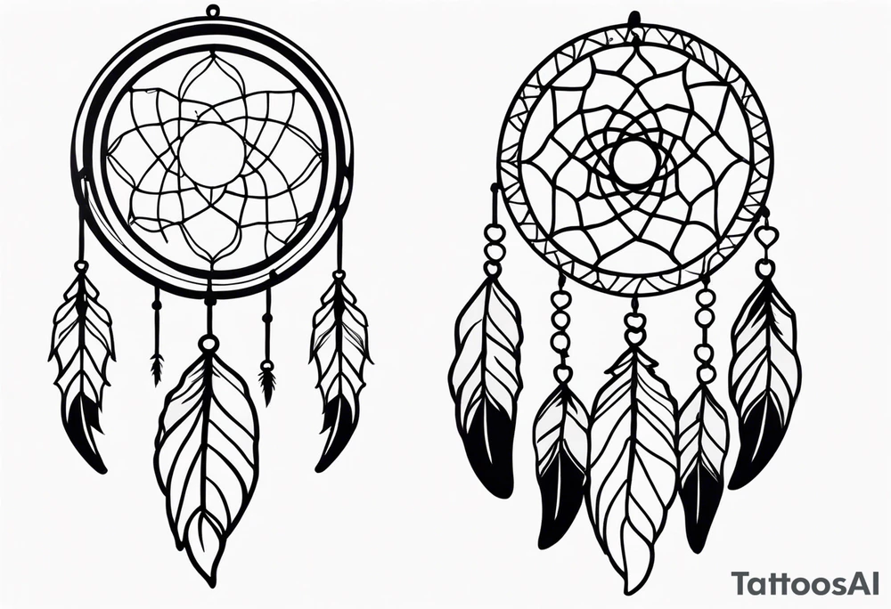 dream catcher long tattoo idea