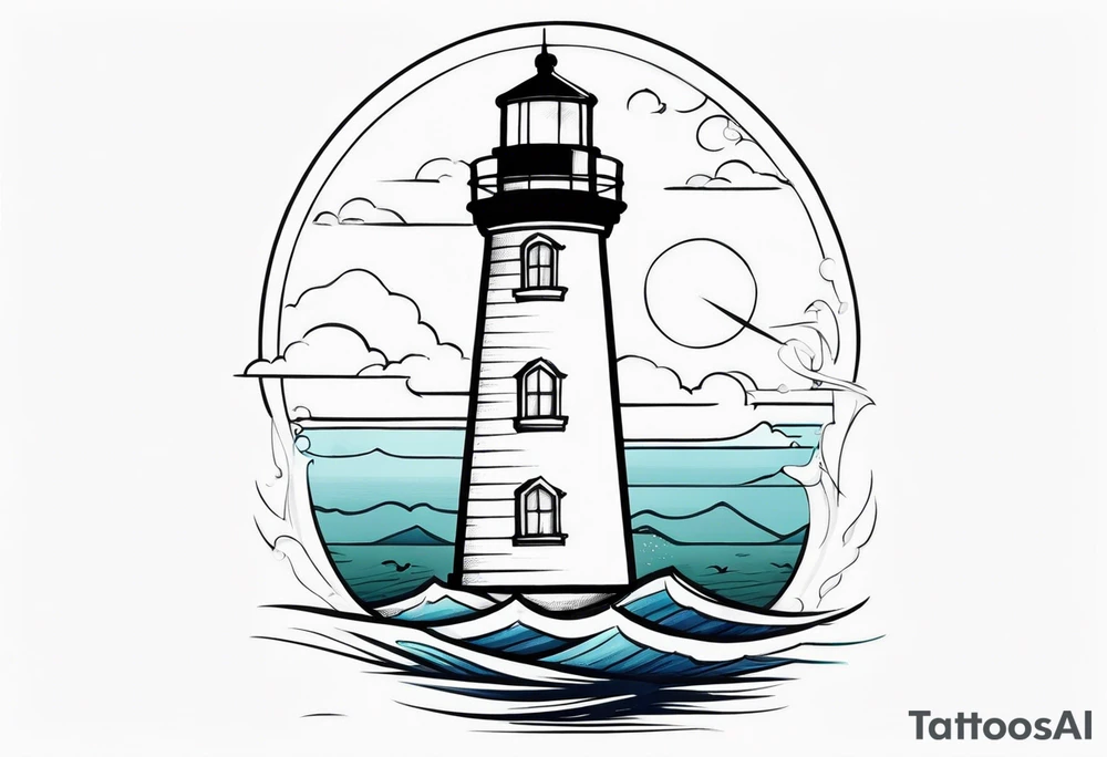 lighthouse tattoo idea