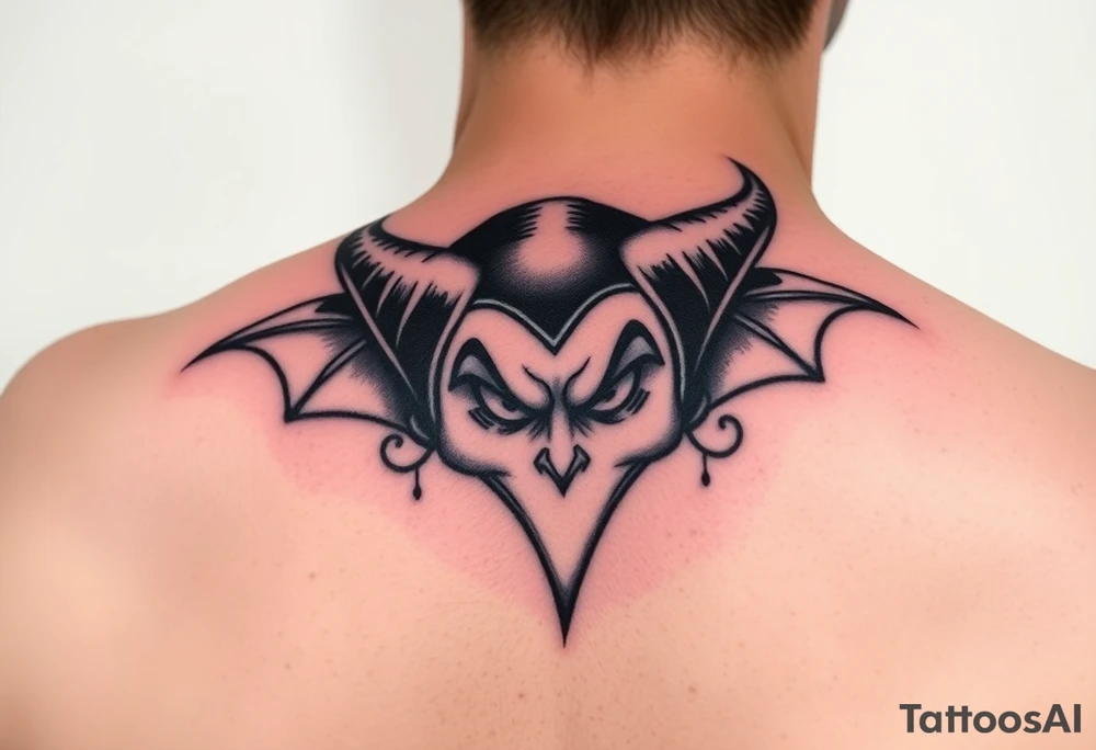 Disney villains represented with ears tattoo idea