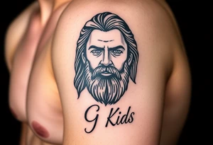 God with kids name tattoo idea