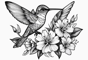colibri bird
flowers
fine line tattoo idea