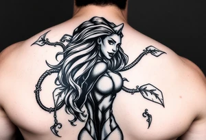 Poison ivy f4om batman character sketch style tattoo idea
