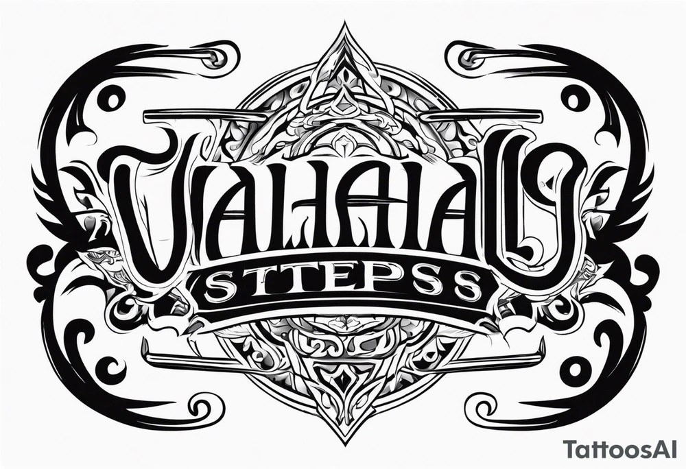 Valhalla  steps fire sword tattoo idea