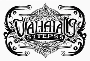 Valhalla  steps fire sword tattoo idea