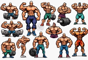 SHIP8 INC. as bodybuilder flexing tattoo idea