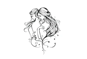 mother of 3 girls tattoo idea
