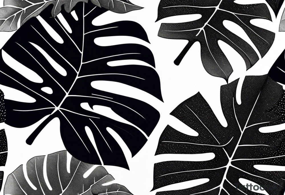 Monstera tattoo idea
