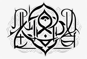 Arabic writing in a straight sentence tattoo idea