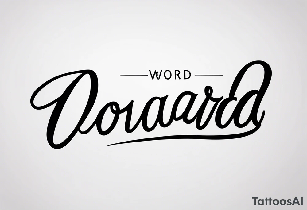 the word ‘onwards’ in cursive tattoo idea