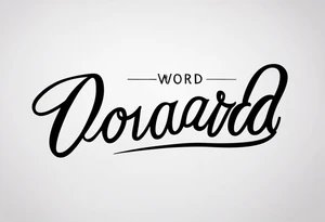 the word ‘onwards’ in cursive tattoo idea