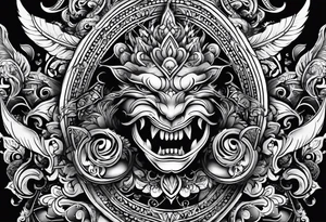 rock a Billy ganzer Arm sleeve mit verschiedenen Motiven tattoo idea