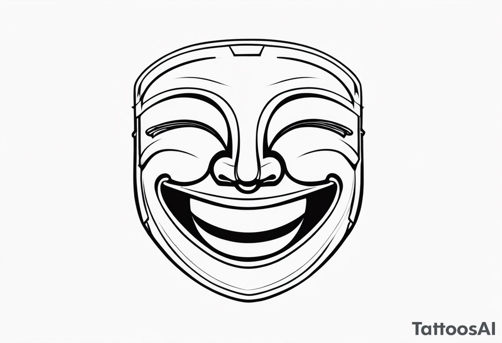 Laughing mask tattoo idea