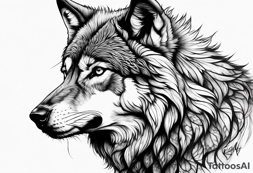 Stoic Wolf tattoo idea