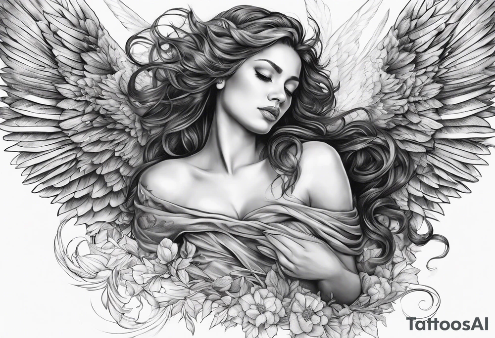 the falling angel tattoo idea