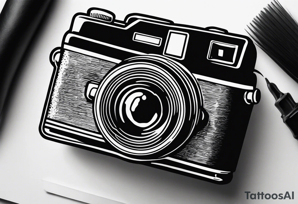 blank polaroid picture tattoo idea