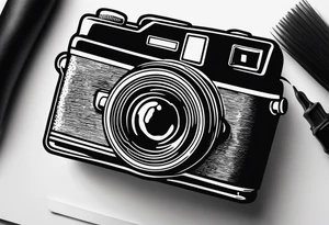 blank polaroid picture tattoo idea