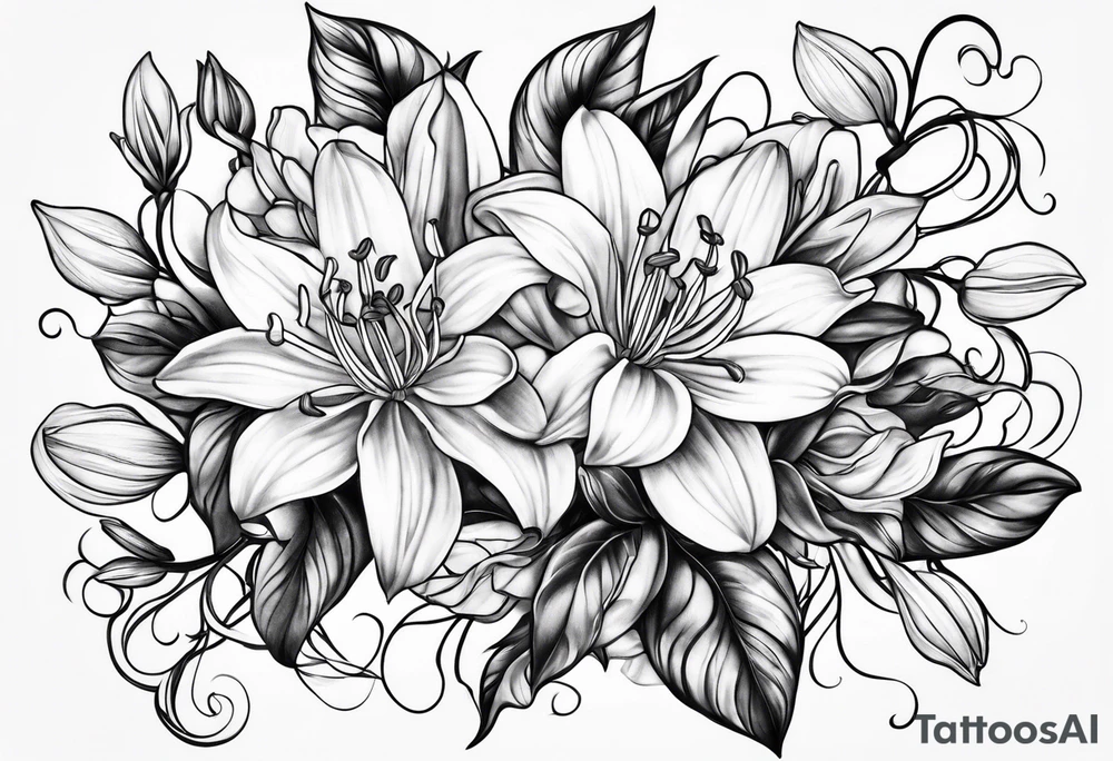Honeysuckle tattoo idea