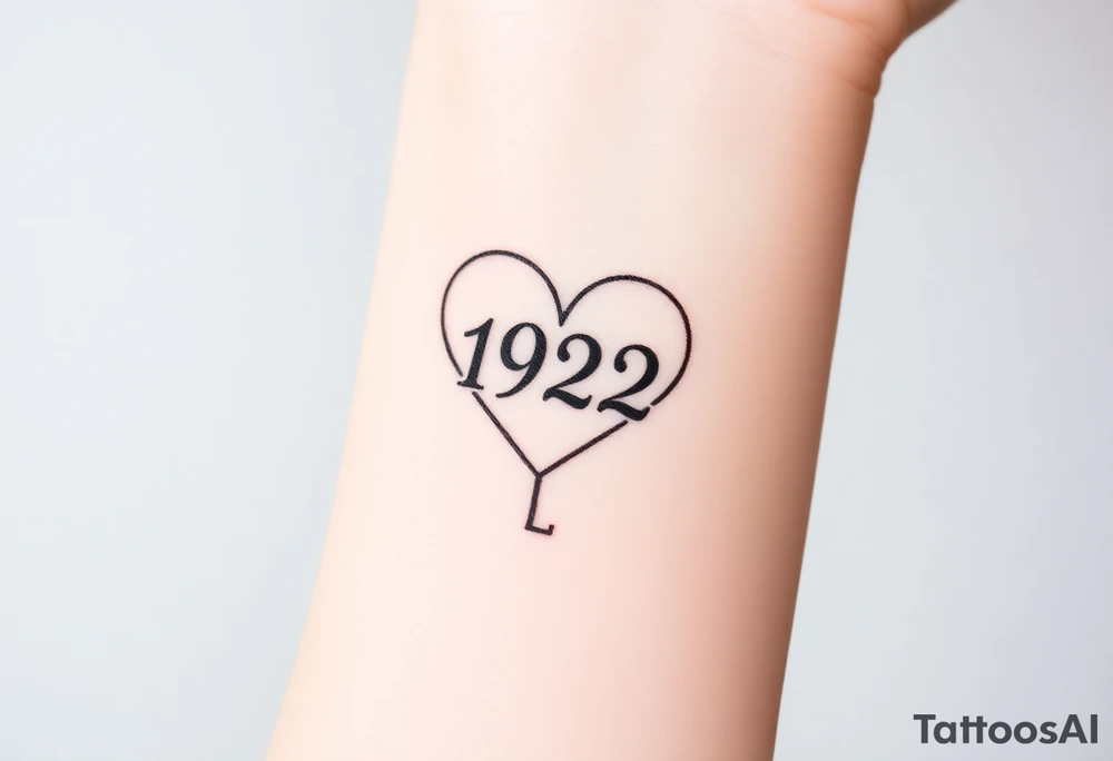 Heart with 192 in the middle and a L connected to the end of teh heart tattoo idea
