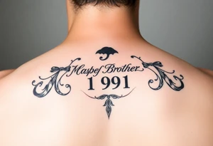 Memorial for baby brother at 11 months old in 1991 tattoo idea