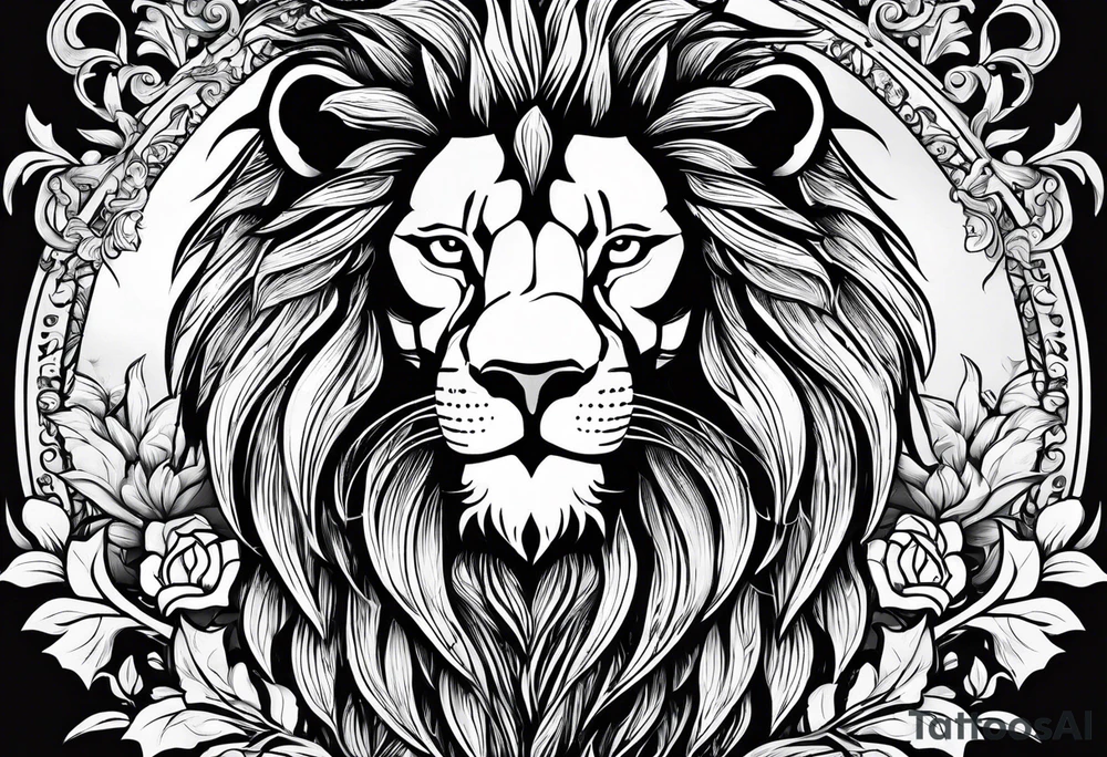 I am the lion and my wife and 2 childrens are aries tattoo idea