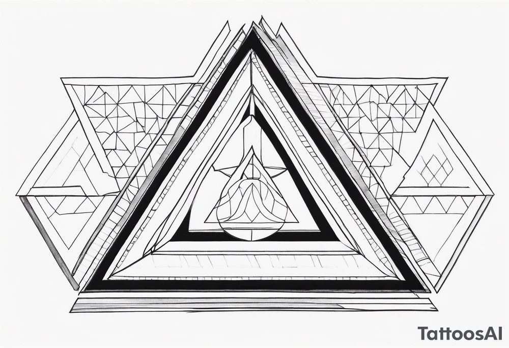 simple triangle tattoo idea
