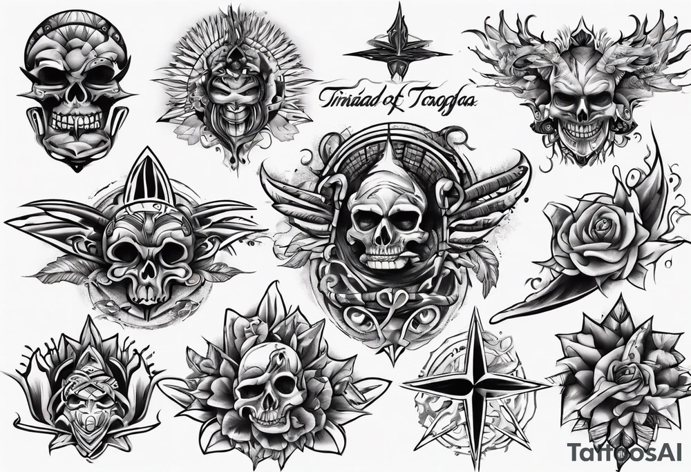 island of Trinidad and Tobago tattoo idea