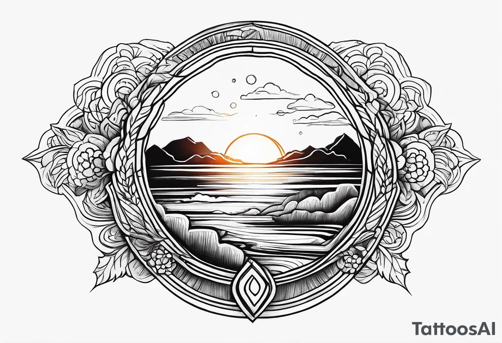 sunset. simple. tattoo idea