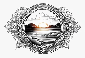sunset. simple. tattoo idea