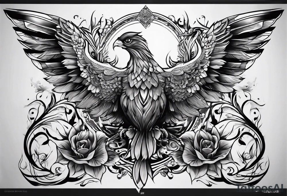 full body tattoo on the back from top to bottom tattoo idea