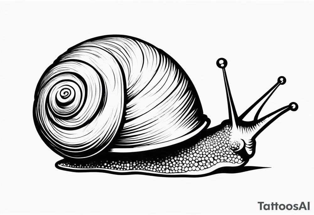 Snail wearing a pirate hat tattoo idea