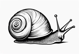 Snail wearing a pirate hat tattoo idea