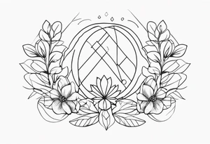 symboles mother of three fine line tattoo idea