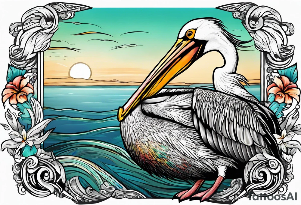 me riding a pelican tattoo idea